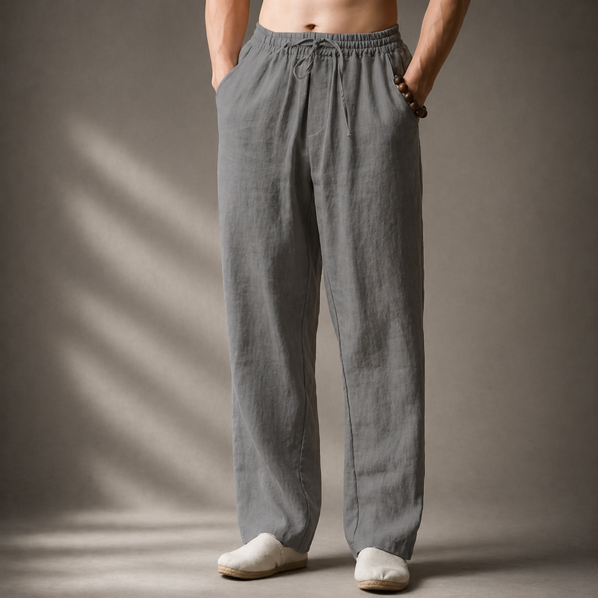 Bromley — Leinenhose — Grau