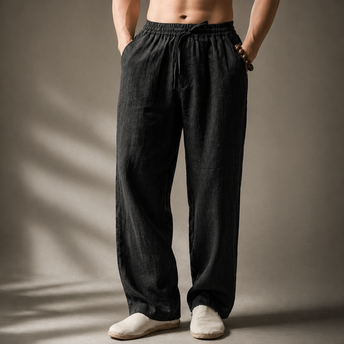 Bromley — Leinenhose — Schwarz