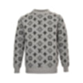 Monogram Jacquard Knit Sweater | Grey & Black