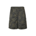 Floral Print Nylon Cargo Shorts | Olive Green