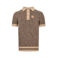 Damier Textured Knit Polo