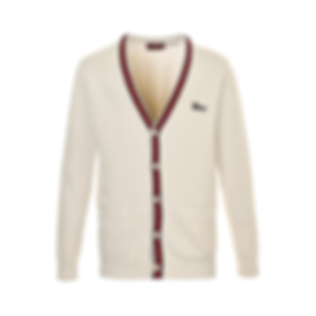 Web Trim Script Logo Cardigan