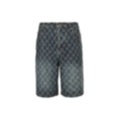 GG Monogram Denim Shorts | Dark Indigo Wash