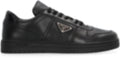 Leather Triangle Logo Sneakers | Black