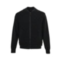 3D Monogram Relief Knit Bomber | Black