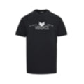 'Via Gesù 12' Flame Logo T-Shirt - Black