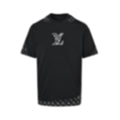 Stencil Monogram & Patch T-Shirt | Black