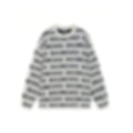 Allover Logo Diagonal Intarsia Knit Crewneck