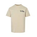 L.V.M. & Embroidered Logo T-Shirt | Beige