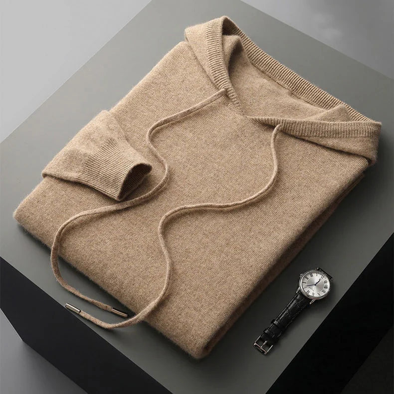 Jude — Strick-Hoodie — Beige