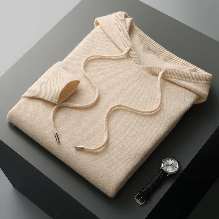 Jude — Strick-Hoodie — Creme