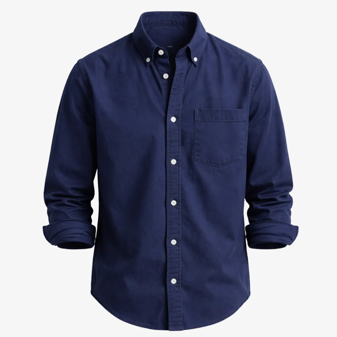 Kensington — Leinenhemd — Marineblau
