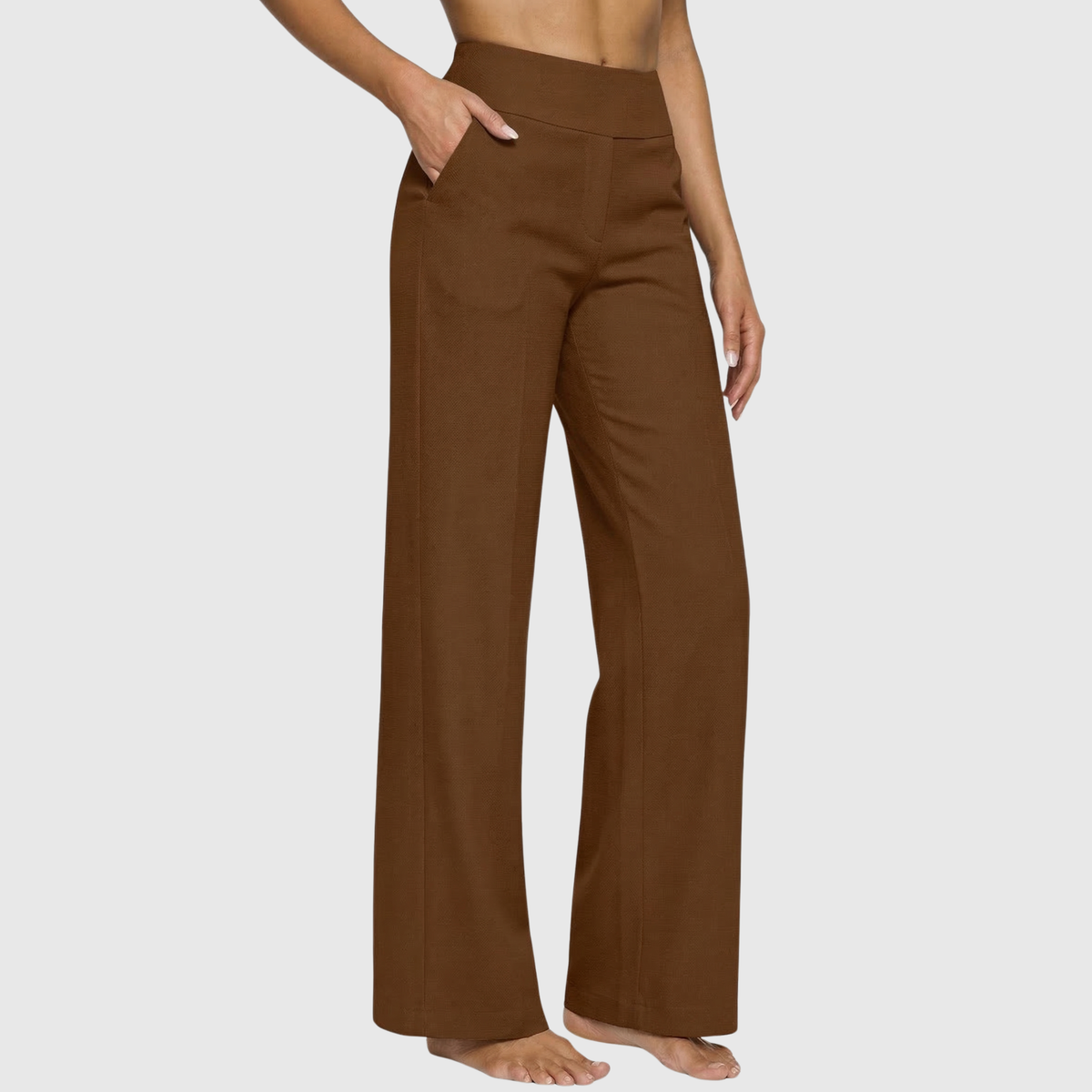 Klara — Weite Hose — Cognac